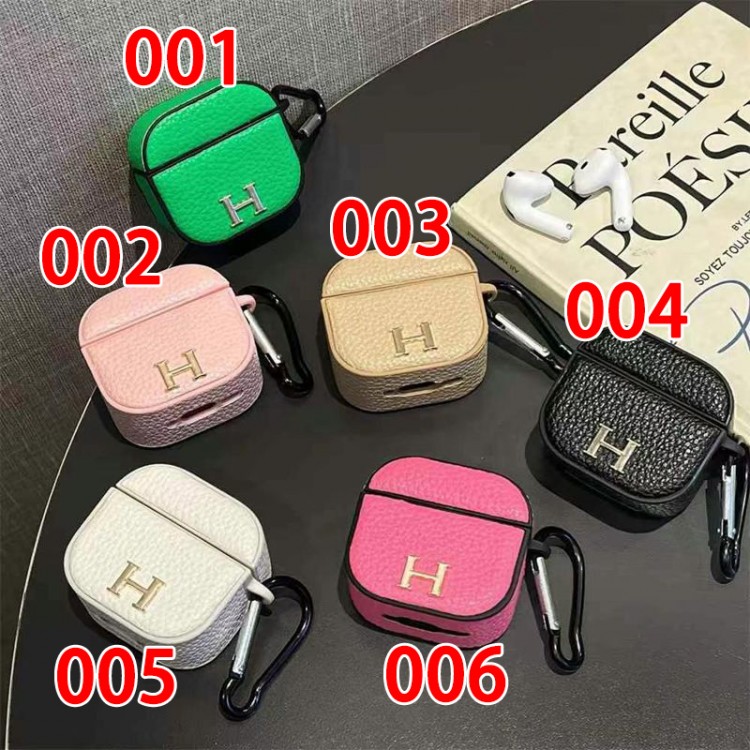 Hermes エルメスブランドエアーポッズpro2 4 3 2 max保護ケースairpods 4 pro2 3カバー 軽量 紛失防止メンズ向けAirPods 4/3/2/1ケースブランドかっこいいブランド若者オシャレエアーポッズ4 3 pro2/proケース耐衝撃