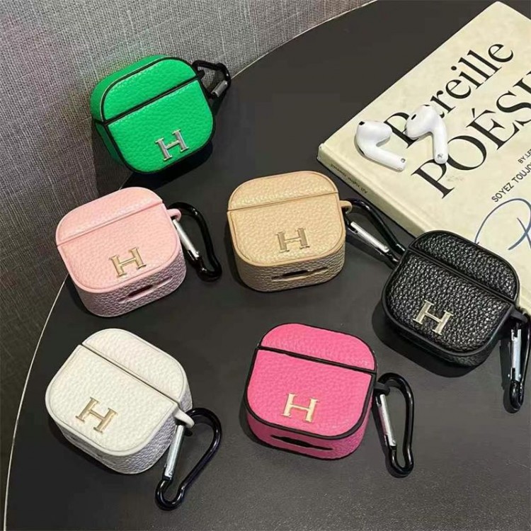 Hermes エルメスブランドエアーポッズpro2 4 3 2 max保護ケースairpods 4 pro2 3カバー 軽量 紛失防止メンズ向けAirPods 4/3/2/1ケースブランドかっこいいブランド若者オシャレエアーポッズ4 3 pro2/proケース耐衝撃