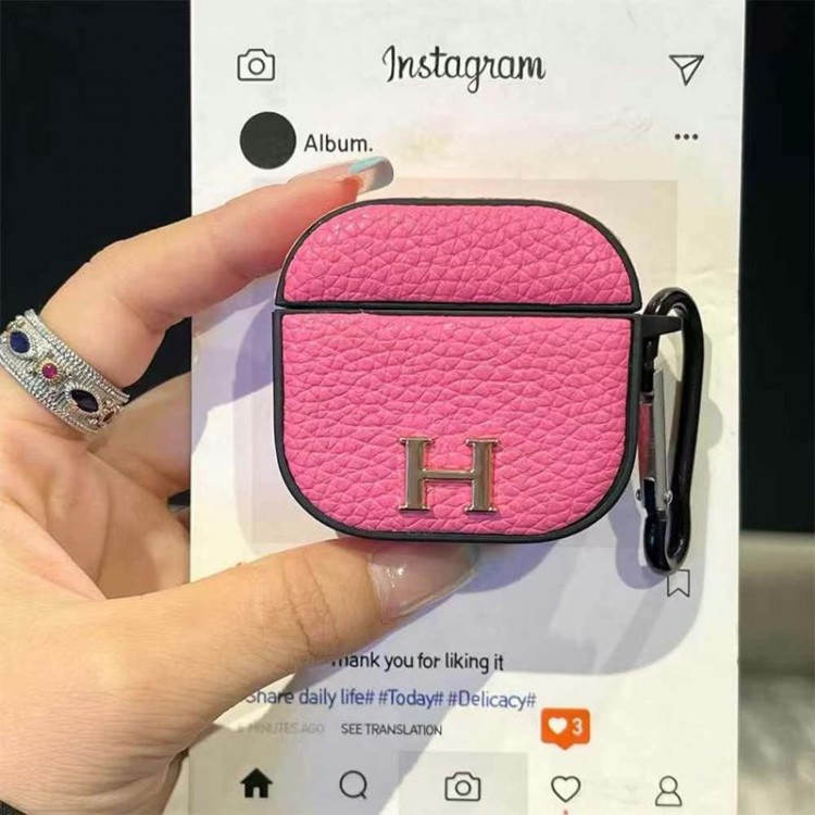 Hermes エルメスブランドエアーポッズpro2 4 3 2 max保護ケースairpods 4 pro2 3カバー 軽量 紛失防止メンズ向けAirPods 4/3/2/1ケースブランドかっこいいブランド若者オシャレエアーポッズ4 3 pro2/proケース耐衝撃