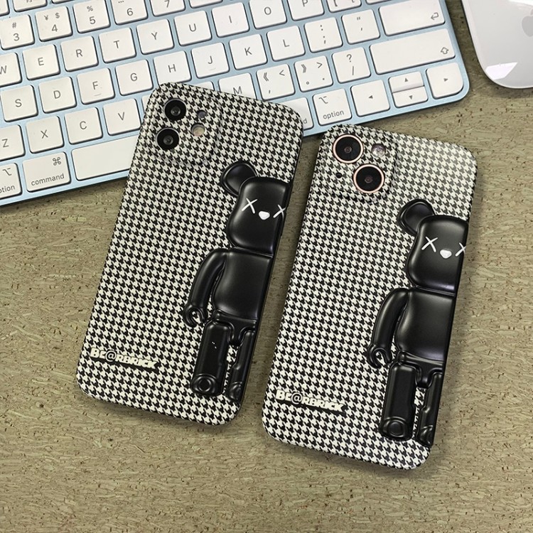 BEAR BRICK アイフォン13/13pro/13pro maxカバー キレイ見た目 クール ベアブリック iphone12Pro/12/12pro maxケース 落下保護 3D立体熊柄 iphone11pro max/11/se3カバー 高品質 手入れ安い