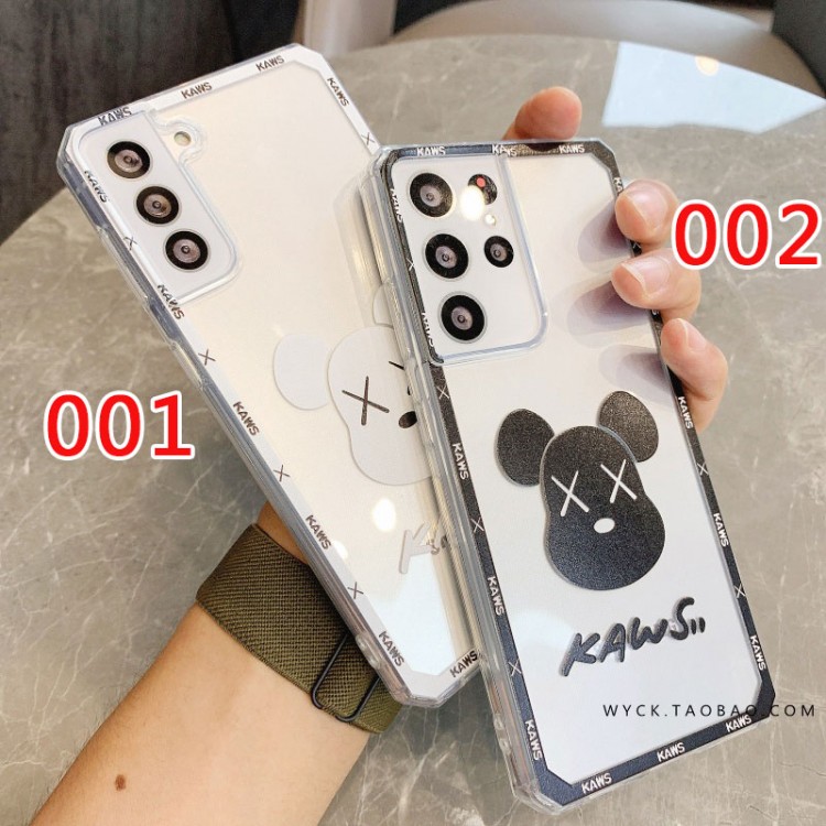 ブランド Kaws アイフォン13pro max/13pro/13スマホケース 透明 おしゃれ熊柄 ファッション カウズ ギャラクシーs22/s22ultra/s22+/s21u/s20/note20ultra携帯カバー レンズ保護 耐衝撃 IPHONE12pro max/11pro/XS/SE3/ソフトケース 高品質 フィット 男女兼用