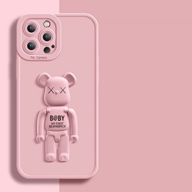 ブランド ベアブリック iphone13/13pro/13pro maxスマホカバー 創意デザイン 黄変防止 bearbrick アイフォン12Pro/12/12pro maxケース 落下保護 フィット iphone11pro/11pro max/11ケース立体熊 スタイリッシュ ペア揃い