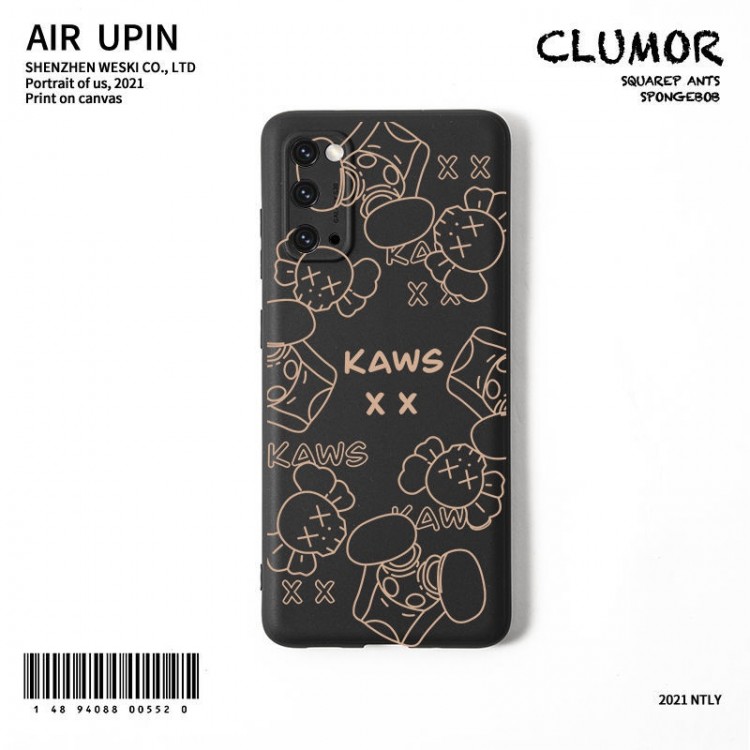 KAWS ブランド GALAXY S22/S22+/S22ultraスマホカバー マット調 質感 カウズ samsung s21/s21+/s21ultra保護ケース 個性プリント柄 galaxy note20/note20ultra/s20+全面カバー 落下防止 メンズ 指紋防止 レディース 激安