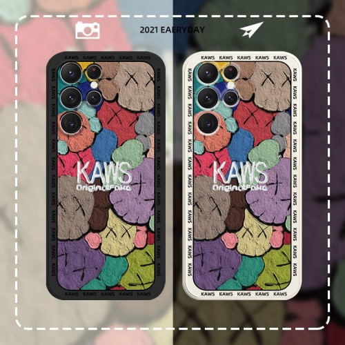 ブランド KAWS ギャラクシーS22ultraスマホケース カラフル  鮮やか カウズ GALAXY S22+カバー 個性プリント柄 Galaxy s22ケース 柔らかい 耐衝撃 メンズ レディース