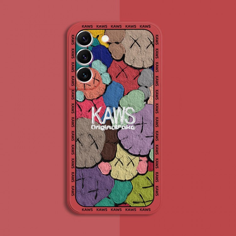 ブランド KAWS ギャラクシーS22ultraスマホケース カラフル  鮮やか カウズ GALAXY S22+カバー 個性プリント柄 Galaxy s22ケース 柔らかい 耐衝撃 メンズ レディース