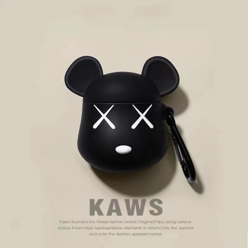 KAWS 人気の熊の型 AirPods 3収納ケース 柔らかい 耐衝撃 カウズ AIRPODS PROケース若者 おしゃれ エアポーズ1/2カバー 携帯便利 キズ防止 かわいい 男女兼用