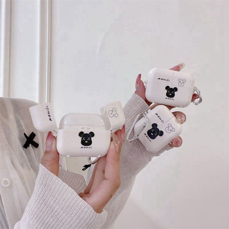 カウズ Airpods Pro2ケース ファッション kaws ブランド airpods 3ケース ハードケース 全面保護 エアポーズproカバー 耐衝撃 airpods 2/1 収納ケース 保護カバー 紛失防止 持ち運び安い メンズ レディース