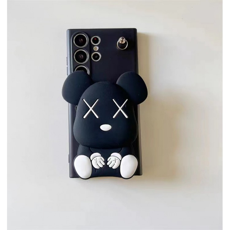 Kaws ブランド Galaxy s23ultra/s23+/S23スマホケース 立体熊の型 カウズ Samsung s22 a21 plus ultraカバー 小銭入り 耐衝撃 samsung a32ケース 韓国 高品質 フィット かわいい 放熱性抜群 ファッション 男女
