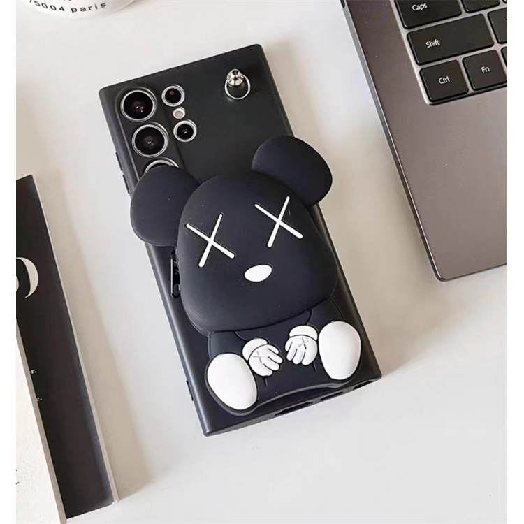 Kaws ブランド Galaxy s23ultra/s23+/S23スマホケース 立体熊の型 カウズ Samsung s22 a21 plus ultraカバー 小銭入り 耐衝撃 samsung a32ケース 韓国 高品質 フィット かわいい 放熱性抜群 ファッション 男女