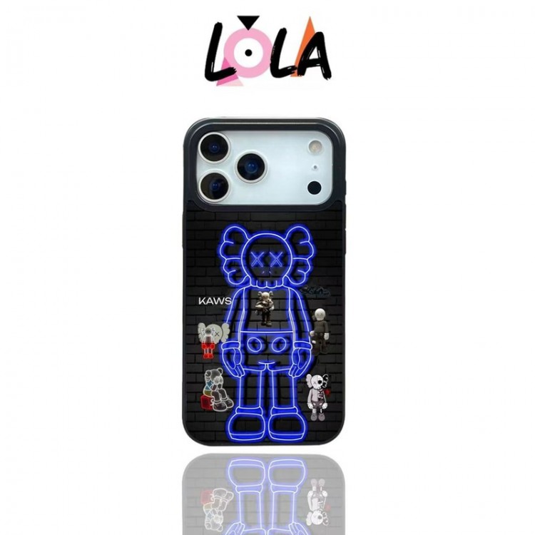 Kaws カウズブランドiPhone air 16 17 pro 15 16pro max ケースメンズiPhone 16 15 plus 16 17pro max AirブランドスマホケースiPhone16 17 air 15pro max 16pro 13 12スマホカバー耐衝撃オシャレ