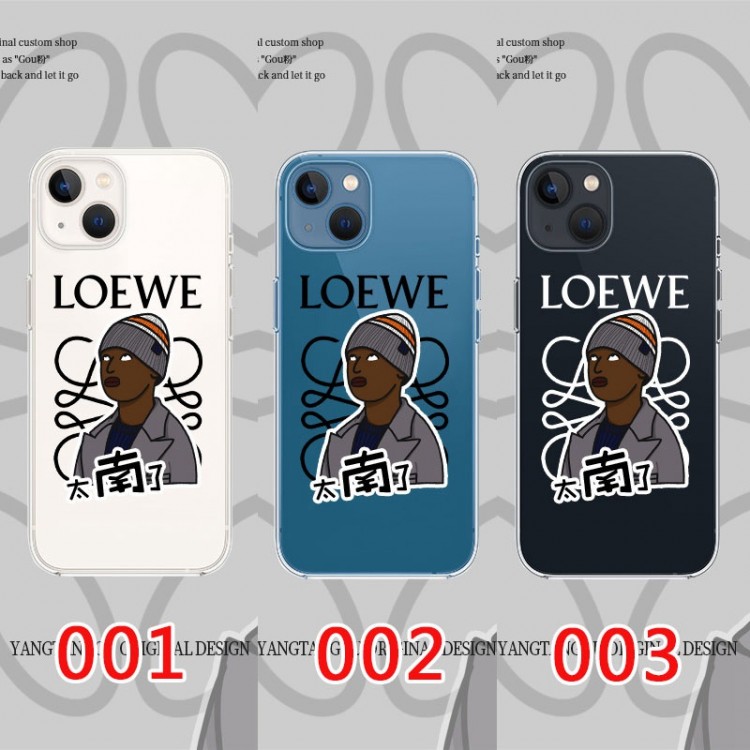 ロエベ iPhone13pro/13pro max/13mini/13スマホカバー 創意柄 ファッション ブランド アイフォン12Pro max/12pro/12mini/12ケース Loewe 柔らかい 衝撃吸収 iphone11pro max/11pro/11ケース 手入れ安い メンズ レディース