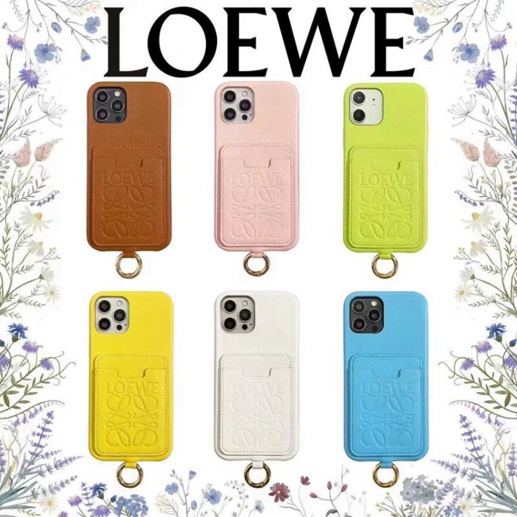 ブランド loewe アップル13pro max 14スマホカバー 高級感 ロエベ iphone13pro/13ケース シンプル iPhone12pro maxカバー カード収納 iphone11proケース首 肩に掛け 落下防止