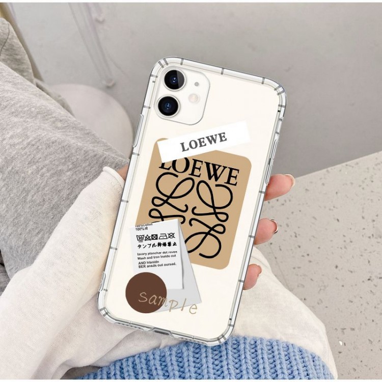 LOEWE アイフォン14pro maxカバー 透明ケース ロエベ iPhone14/14PLUSソフトケース 四角保護 衝撃吸収 ブランド アップル14pro/13mini/13保護ケース 個性 プリント柄 iPhone12promax/12proスマホケース 黄変防止 iPhone11pro/11ケース クリア 携帯カバー