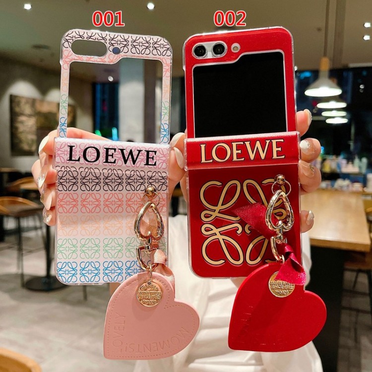 LOEWE ロエベブランドギャラクシーz flip4スマホカバースムーズブランドスマホケース男女兼用ハイブランドGalaxy z flip 5 4 3携帯ケースビジネスブランド落下保護galaxy z flip3携帯カバーレディース