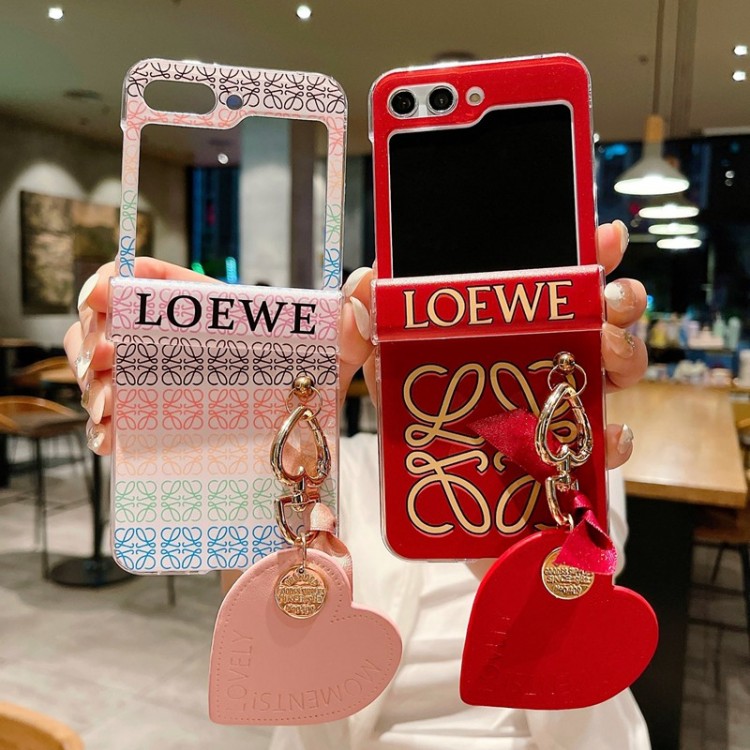 LOEWE ロエベブランドギャラクシーz flip4スマホカバースムーズブランドスマホケース男女兼用ハイブランドGalaxy z flip 5 4 3携帯ケースビジネスブランド落下保護galaxy z flip3携帯カバーレディース