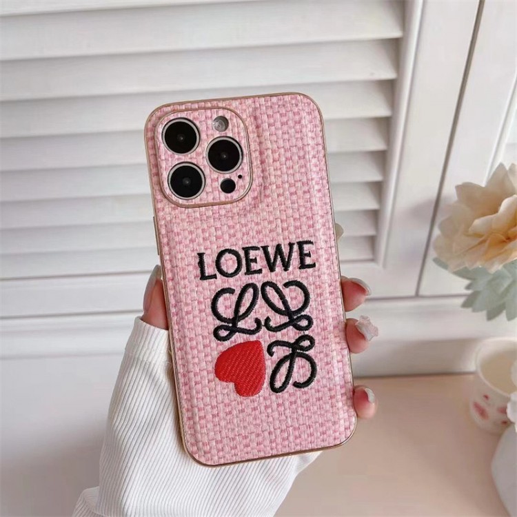 LOEWE ロエベブランドアップル15+ 16 14proケース激安パロディiPhone 16 15 plus 14 pro maxブランドスマホケースiPhone16  15pro max 14pro 13 12スマホカバー耐衝撃オシャレ