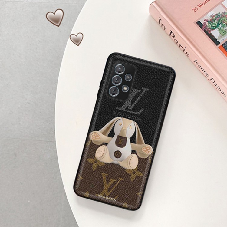 ブランド ルイヴィトンiPhone14pro max/14pro/14+/14スマホケース louis  vuitton GALAXY A52レザーカバー 耐衝撃 ファッション 大人っぽい LV ギャラクシーa72ケース 個性な兎柄 オシャレ携帯カバー レンズ保護 高級感  大人気 メンズ レディース