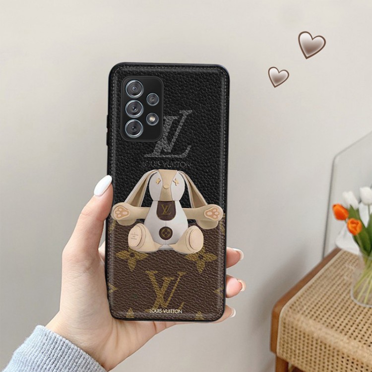 ブランド ルイヴィトンiPhone14pro max/14pro/14+/14スマホケース louis  vuitton GALAXY A52レザーカバー 耐衝撃 ファッション 大人っぽい LV ギャラクシーa72ケース 個性な兎柄 オシャレ携帯カバー レンズ保護 高級感  大人気 メンズ レディース