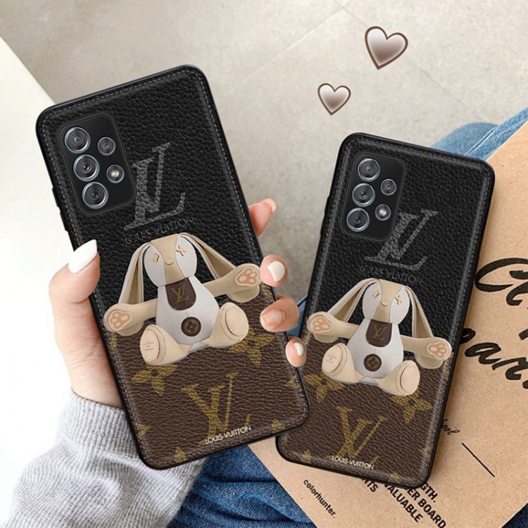 ブランド ルイヴィトンiPhone14pro max/14pro/14+/14スマホケース louis  vuitton GALAXY A52レザーカバー 耐衝撃 ファッション 大人っぽい LV ギャラクシーa72ケース 個性な兎柄 オシャレ携帯カバー レンズ保護 高級感  大人気 メンズ レディース