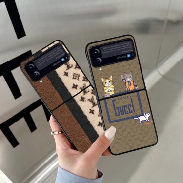 LOUIS VUITTON ギャラクシーZ FLIP3スマホケース 定番デザイン グッチ Galaxy z flip3ケース 高品質 フィット Samsung z flipカバー 軽量 おしゃれ 薄型 放熱性よい 落下保護 メンズ レディース