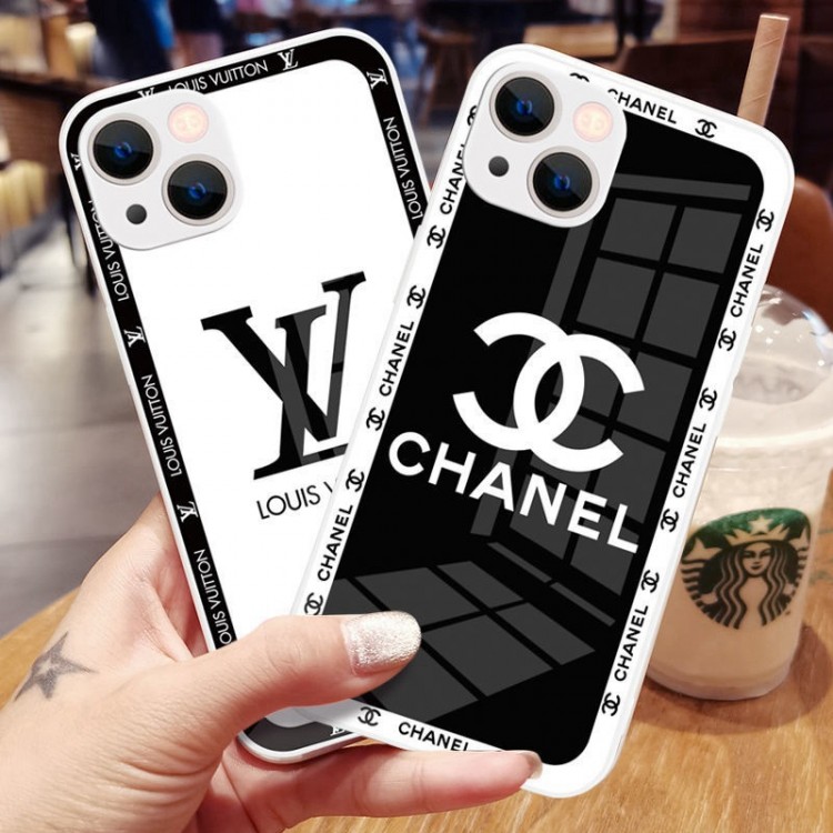 Chanel iphone15/14Pro maxケースハイブランド 玻璃ケース ルイヴィトンiphone 14pro/14Plusケース 高品質 フィット dior アイフォン14/13pro maxカバー 軽量 落下保護 iphone13/12mini/13Proスマホケース 大人気 ファッション