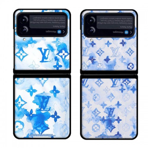 ルイヴィトン GALAXY Z Flip4ケース ブランド スペシャル 水彩の柄 louis vuitton ギャラクシー z flip3スマホカバー 耐衝撃 オシャレ Samsung z flip3/flipレザーケース 鮮やか フィット 高品質メンズ レディース