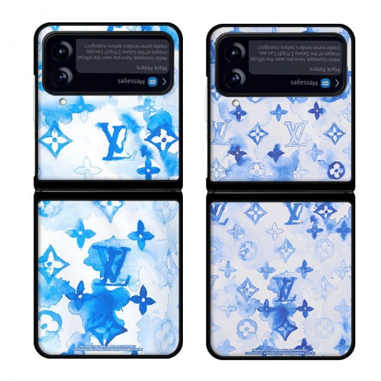 ルイヴィトン GALAXY Z Flip4ケース ブランド スペシャル 水彩の柄 louis vuitton ギャラクシー z flip3スマホカバー 耐衝撃 オシャレ Samsung z flip3/flipレザーケース 鮮やか フィット 高品質メンズ レディース