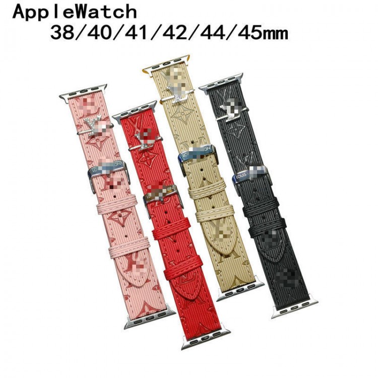 LOUIS VUITTON ブランド アップルウォッチ 8/7皮革ベルト 高級感 オシャレ ルイヴィトン apple watch SE2 交換ストラップ 大人気 モノグラム Apple Watch 6 交換バンド 耐衝撃 輝き 男女愛用