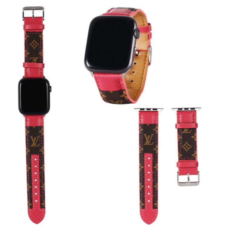 LOUIS VUITTON アップルウォッチ 8/7 9 ultra 2 バンド パーチワーク仕様 ルイヴィトン APPLE WATCH SE2 ベルト 高品質レザー 耐久性 ハイブランド iwatch 6/se 交換バンド 人気 フィット サイズ調整 38ｍｍ～45ｍｍ