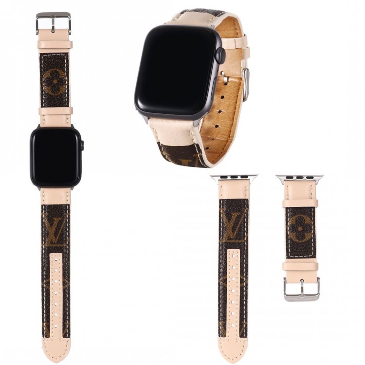 LOUIS VUITTON アップルウォッチ 8/7 9 ultra 2 バンド パーチワーク仕様 ルイヴィトン APPLE WATCH SE2 ベルト 高品質レザー 耐久性 ハイブランド iwatch 6/se 交換バンド 人気 フィット サイズ調整 38ｍｍ～45ｍｍ