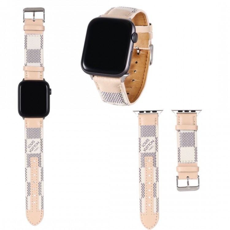 LOUIS VUITTON アップルウォッチ 8/7 9 ultra 2 バンド パーチワーク仕様 ルイヴィトン APPLE WATCH SE2 ベルト 高品質レザー 耐久性 ハイブランド iwatch 6/se 交換バンド 人気 フィット サイズ調整 38ｍｍ～45ｍｍ