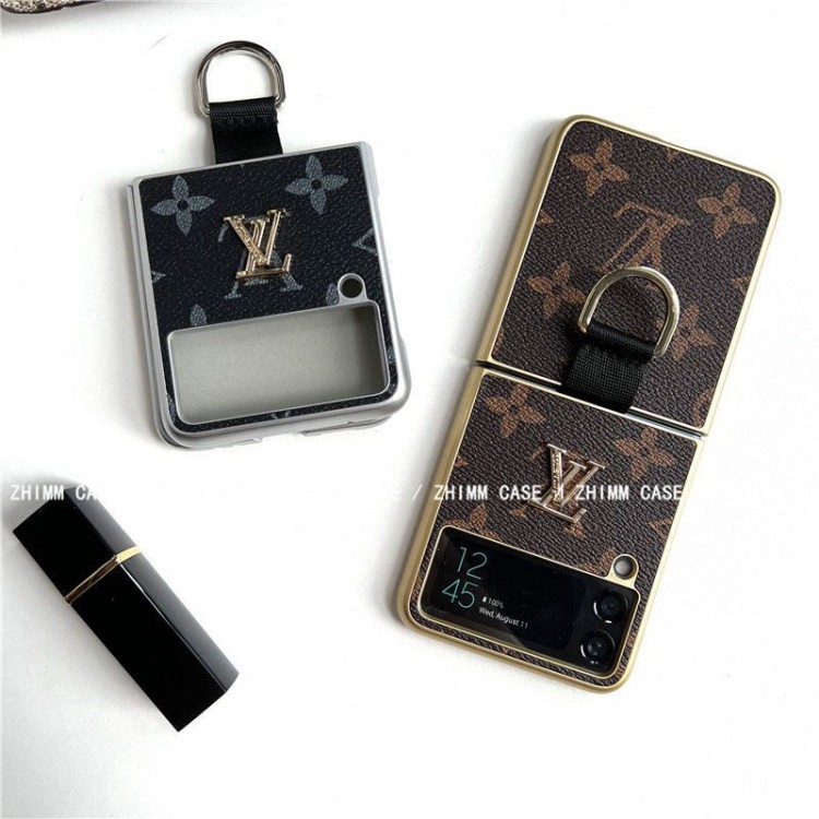 Louis Vuitton ハイブランド GALAXY Z FLIP4 5Gケース 耐衝撃 贅沢ロゴ ルイヴィトン Galaxy Z Flip3 保護カバー 枠 電気加工 ギャラクシーz flip4/flip3/flipケース 軽量 フィット 放熱性よい 定番モノグラム 男女兼用