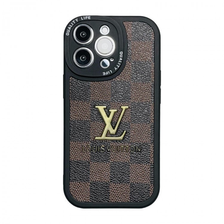 ルイヴィトン ダミエの柄 iPhone14proケース ブランド  華奢 メンズ LOUIS VUITTON アイフォン14plus/14Pro maxソフトケース 着脱安い iphone14/13pro/13pro max携帯カバー 衝撃保護 おしゃれ iPhone13/12Promax/12proケース レンズカバー 軽量