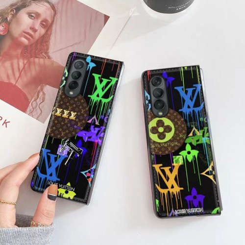 ルイヴィトン 個性 Galaxy Z FOLD4スマホカバー 耐衝撃レザー ブランドLVギャラクシー Z Fold3ケース メンズ 滑り止め Galaxy z fold2/foldスマホケース 軽量 フィット 放熱性よい おしゃれ