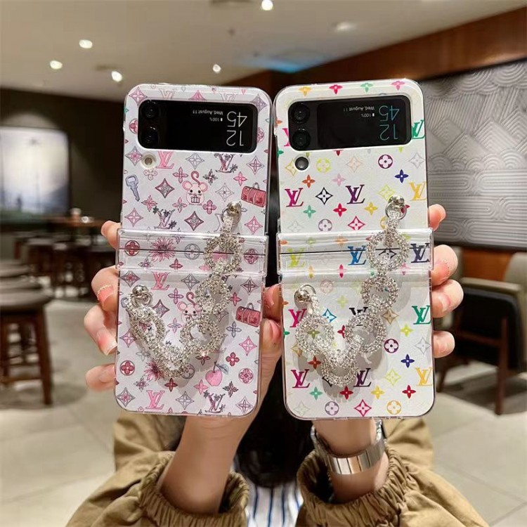 LV/ルイヴィトン Galaxy Z Flip4 5スマホケース PCハードカバー Samsung z flip3 4 5スマホカバー 精緻 チェーンハンドル ブランド ギャラクシー z flip4 5ケース 人気モノグラム柄 華やか ファッション 落下防止 メンズ レディース愛用