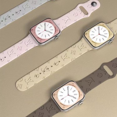 ルイヴィトン エンボス柄 IWATCH ULTRAバンド 柔らか lv アップルウォッチ 8/se2 バンド シンプル 個性 ブランド Apple Watch 7/6/5/3/4/3/2/1シリコンベルト 黄変防止 38 40 41 42 44 45 49 mm 痛くない 耐用性 ファッション 男女