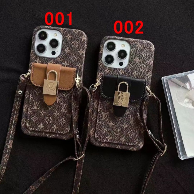 ルイヴィトン iPhone 15+ 14proケースブランド 定番 louis vuitton アイフォン14Pro maxカバー iphone 12Pro/13Pro max/13ケース ポケット付き 斜め掛け 耐衝撃 落下保護 レザーケース 軽量 アイフォン12pro/12 pro max/12カバー 上品 メンズ