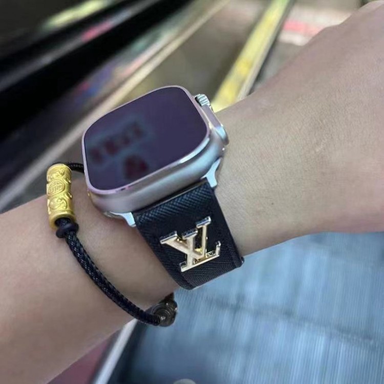 LV ハイブランド アップルウォッチ ULTRA バンド 華奢 オシャレ 人気 ルイヴィトン Apple Watch 8/SE2ストラップ 通気性 apple watch 7/6/5/4/3/2/1高級ブランド バンド 男女 シンプル ビジネス