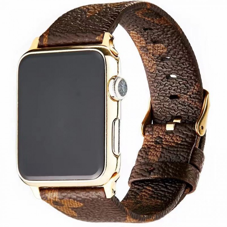 Lv ルイヴィトンブランド Apple Watch ultra バンド 華奢革 交換バンド アップルウォッチ ultraブランドベストハイブランドアップルウォッチ 8/se2革ベルト 耐久性男性向けアップルウオッチ se2/7 スポーツベルト 上質