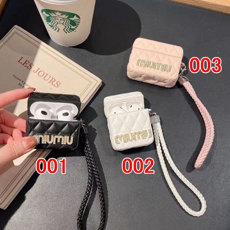 ミュウミュウ MiuMiuかわいいエアーポッズ3/2/1カバー個性スニーカー形のairpods pro2ケース ブランド 人気ブランドairpods 3/プロカバーパロディメンズ向けAirPods 3/2/1ケースブランドかっこいい