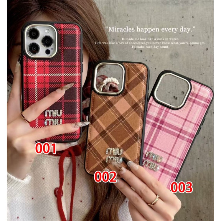 ミュウミュウ MiuMiuアイフォン16 pro max 15 14 16 plusハイブランドケースブランドアイフォン16 pro max 15plus 16プロマックスマホカバー男女兼用芸能人愛用するブランドアイフォン16  pro15 16 proケースカバー