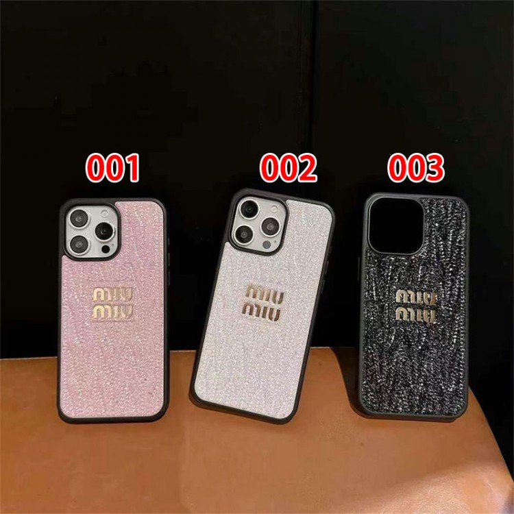 ミュウミュウ MiuMiuアイフォン16 pro max 17 15 14 16 plusハイブランドケース ミュウミュウ iPhone 16 15 plus 16 17pro maxブランドスマホケース ブランド miumiuアイフォン16 pro max  17 15plus 16プロマックスマホカバー男女兼用