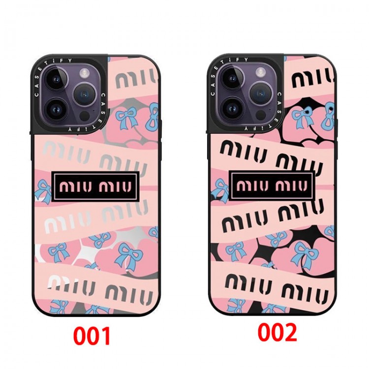 ミュウミュウ MiuMiuブランドiPhone16  17 pro 15 16pro max 16eケースメンズブランドアイフォン16 pro max  17 15plus 16プロマックスマホカバー男女兼用芸能人愛用するブランドアイフォン17 16 pro15 16 pro maxケースカバー