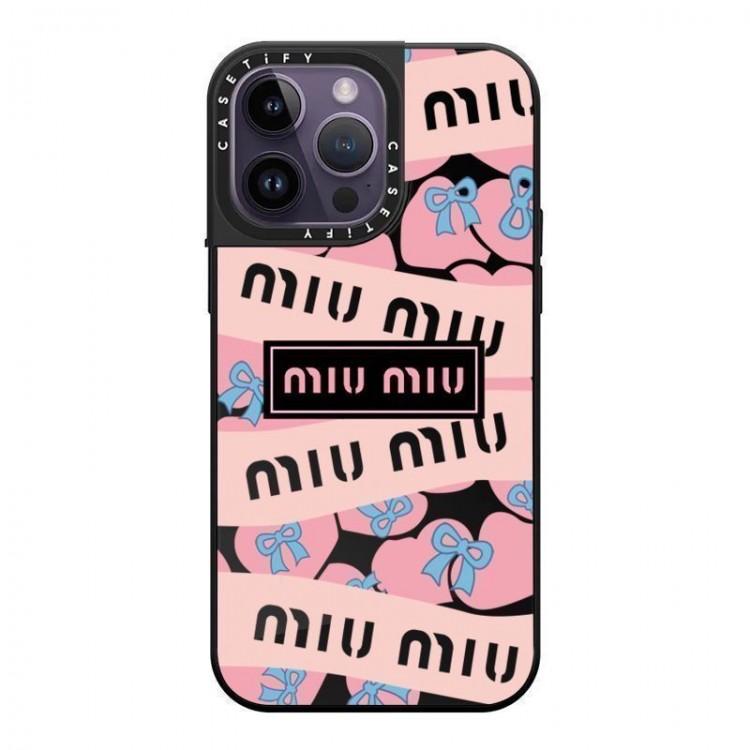 ミュウミュウ MiuMiuブランドiPhone16  17 pro 15 16pro max 16eケースメンズブランドアイフォン16 pro max  17 15plus 16プロマックスマホカバー男女兼用芸能人愛用するブランドアイフォン17 16 pro15 16 pro maxケースカバー