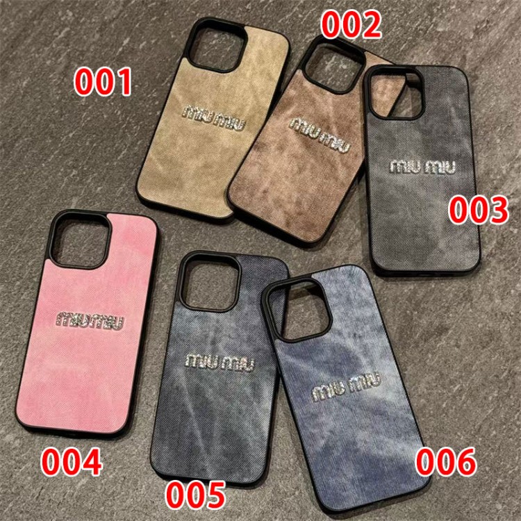 ミュウミュウ MiuMiu iPhone 16 15 plus 16 17pro max AirブランドスマホケースiPhone16 17 air 15pro max 16pro 13 12スマホカバー耐衝撃オシャレ芸能人愛用するブランドアイフォン17 16 pro15 16 pro maxケースカバー