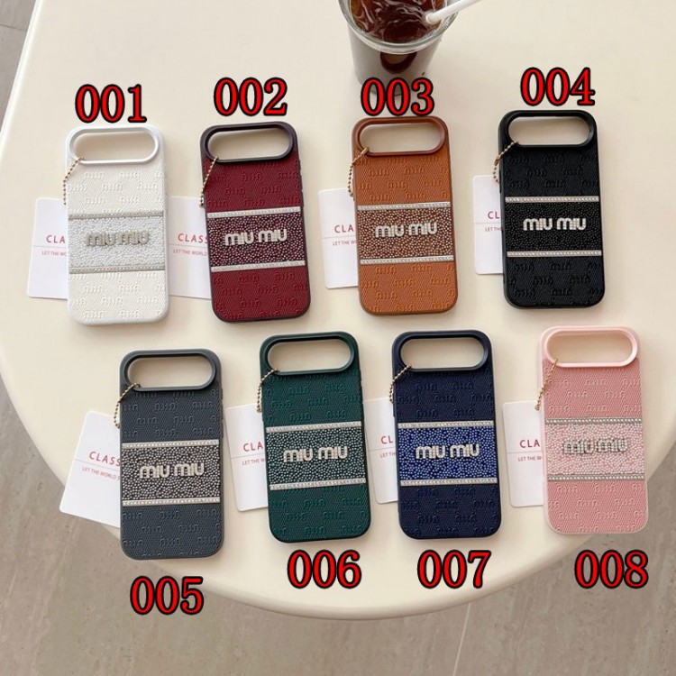 ミュウミュウ MiuMiuアイフォン16 pro max 17 AIR 15 14 16 plusハイブランドケースブランドアイフォン16 pro max Air 17 15plus 16プロマックスマホカバー男女兼用芸能人愛用するブランドアイフォン17 16 pro15 16 pro maxケースカバー