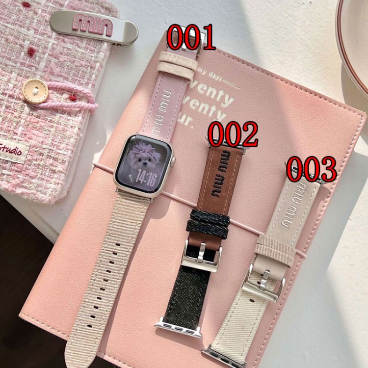 ミュウミュウ MiuMiu高級感 Apple Watch 11 se3 10 9 8 7 se2/6/5/4/3/2/1ベルト 軽量 フィット 通気性ハイブランドアップルウォッチUltra3/11/10 9 8/se2革ベルト 耐久性ブランド apple watch se3 ultra 3 10 9 49mmシリコンバンド 痛くないApple Watch 11/se3/10 9 ultra/8/7/6ブランドベルト 流行11り