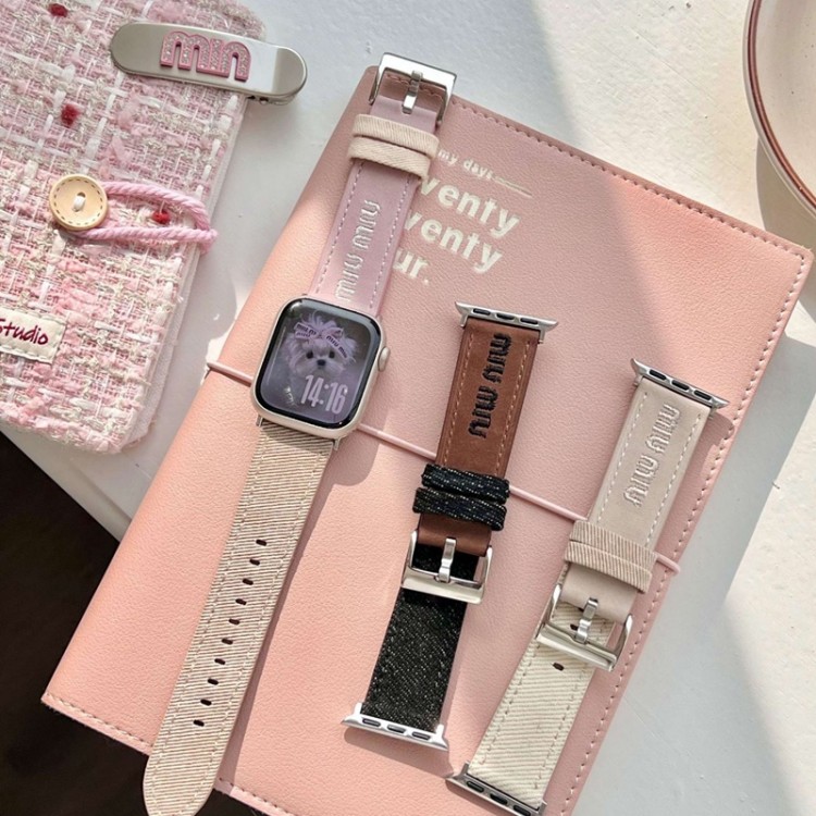 ミュウミュウ MiuMiu高級感 Apple Watch 11 se3 10 9 8 7 se2/6/5/4/3/2/1ベルト 軽量 フィット 通気性ハイブランドアップルウォッチUltra3/11/10 9 8/se2革ベルト 耐久性ブランド apple watch se3 ultra 3 10 9 49mmシリコンバンド 痛くないApple Watch 11/se3/10 9 ultra/8/7/6ブランドベルト 流行11り