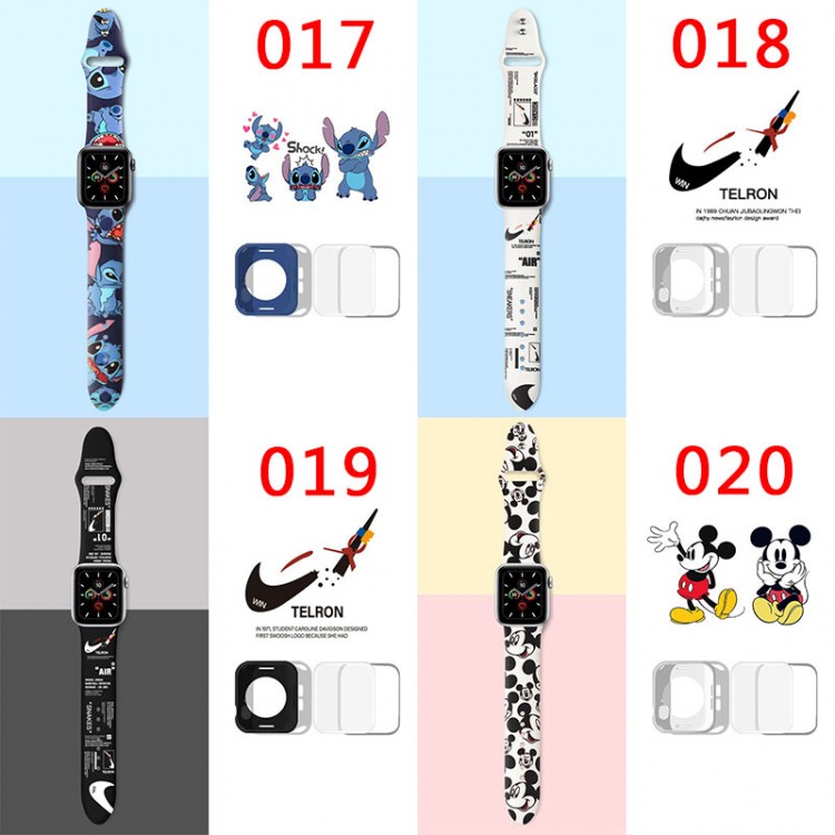 ナイキ ブランド コンパチブル Apple Watch バンド supreme アップルウォッチ スポーツベルト 38mm 40mm  42mm 44mm カウズ iWatch Series 対応 スポーツバンド 交換ベルト 柔らかい 通気 耐衝撃 防汗 男性 女性