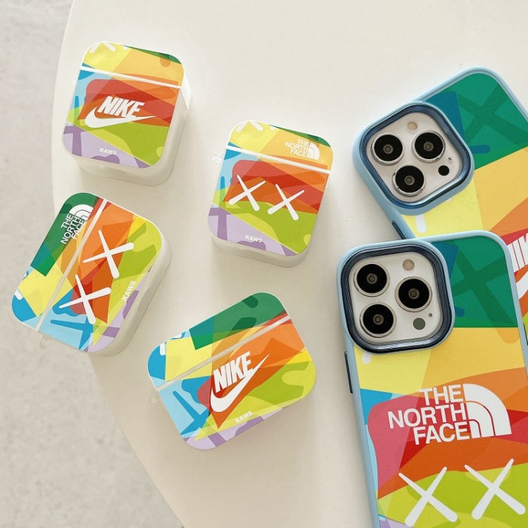 ブランドNIKE エアーポッズ  カバー 紛失防止 カウズ the north face Air Pods pro2/proケース キズ防止かっこいい airpods1/2カバー 落下保護 人気 